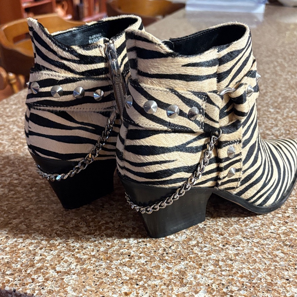 Jessica Simpson Zebra Print Ankle Boots